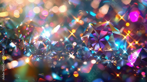 Jewel-Like Prism Gloss Background with Sparkling Highlights