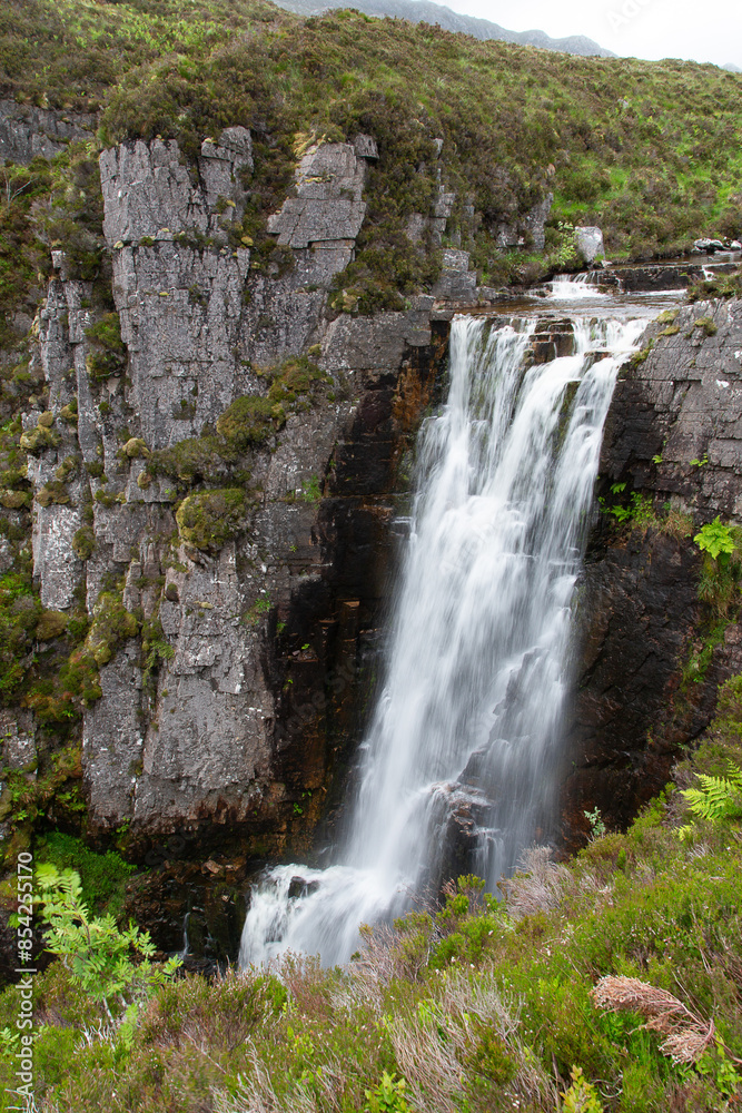 waterfall in the mountains waterfall in the mountains