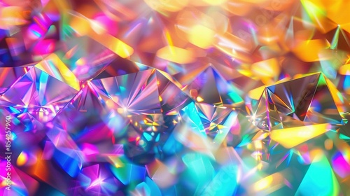 Jewel-Like Prism Background Featuring Sparkling Gloss