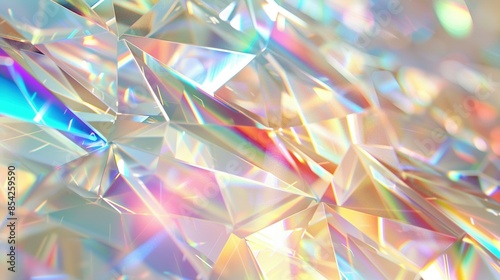 Glossy Jewel-Like Prism Background with Sparkling Effects