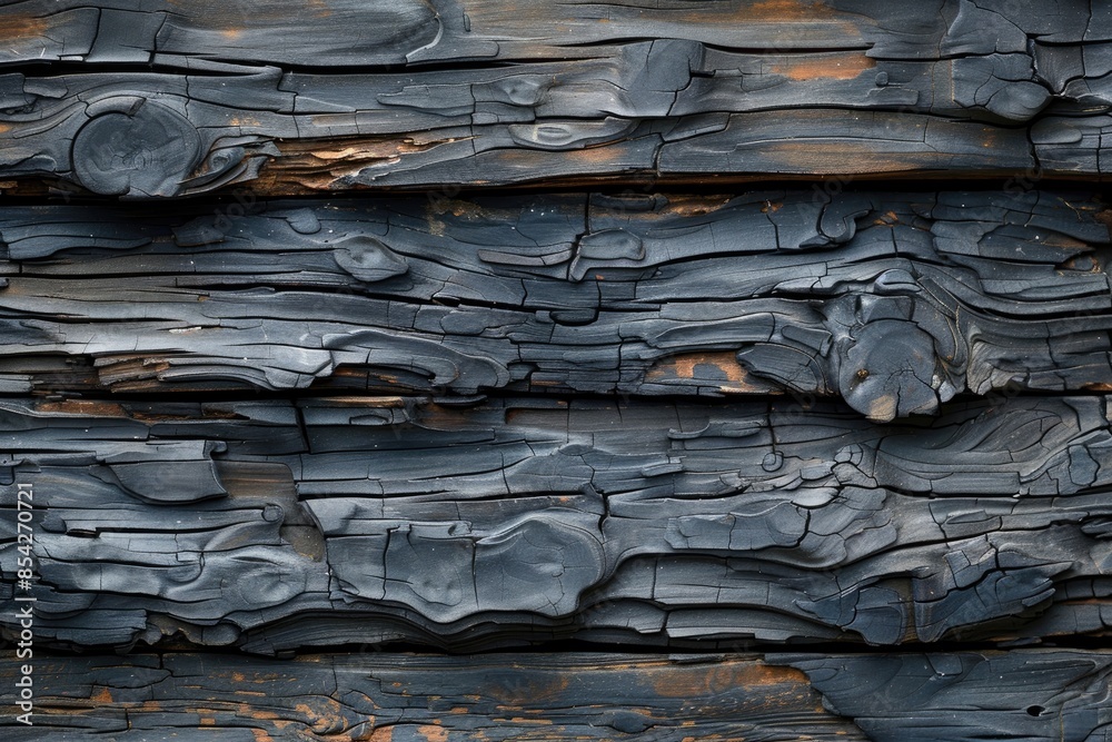 A piece of wood with black burn marks and a rough texture. The wood appears to be charred and has a dark, almost ominous appearance A piece of wood with black burn marks and a rough texture. The wood appears to be charred and has a dark, almost ominous appearance