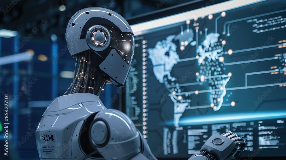 Fototapeta premium AI-Enhanced Cybersecurity: Develop AI solutions to protect against cyber threats and breaches.