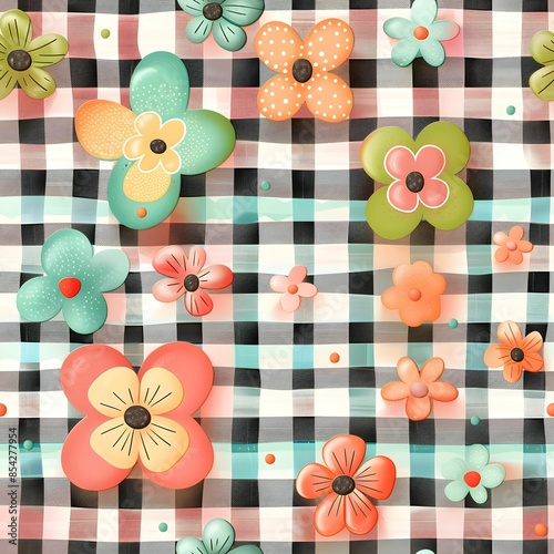 Cute seamless pastel colors patches 