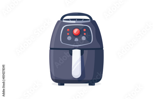 Colorful air fryer icon isolated on white background.