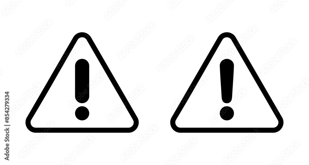 Exclamation danger sign vector isolated on white background. attention sign icon. Hazard warning attention sign. icon alert. Risk Exclamation danger sign vector isolated on white background. attention sign icon. Hazard warning attention sign. icon alert. Risk