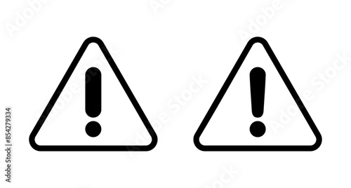 Exclamation danger sign vector isolated on white background. attention sign icon. Hazard warning attention sign. icon alert. Risk