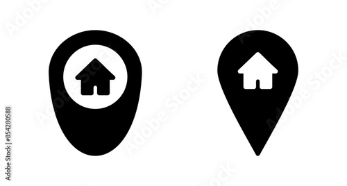 Address symbol icon vector isolated on white background . address icon vector. home location icon