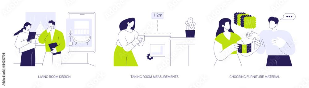 Interior rennovation abstract concept vector illustrations. Interior rennovation abstract concept vector illustrations.