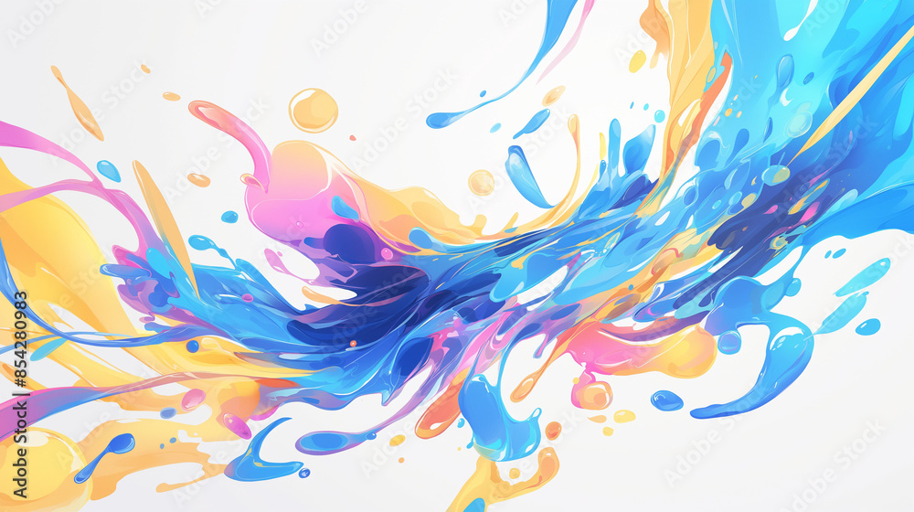 Fototapeta premium カラフルなインク