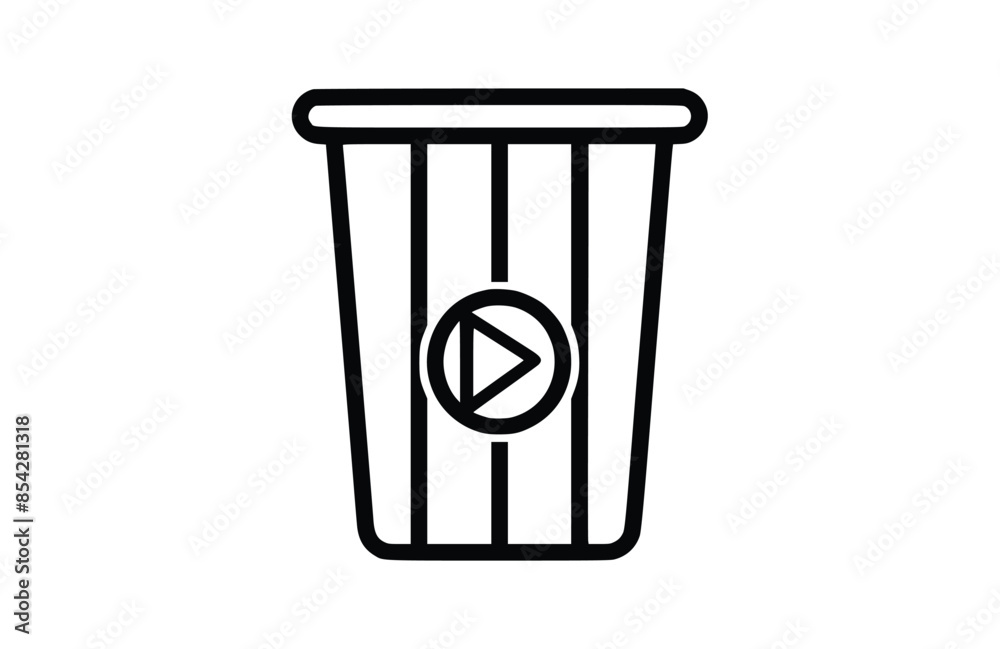 Delete black icon, isolated on white background. Vector illustration. Delete black icon, isolated on white background. Vector illustration.