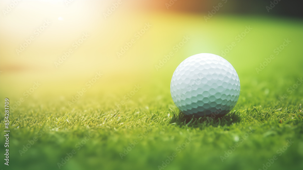 Fototapeta premium A golf ball on the grass