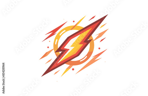 Flash color icon vector, isolated on white background. Beautiful Flash icon.