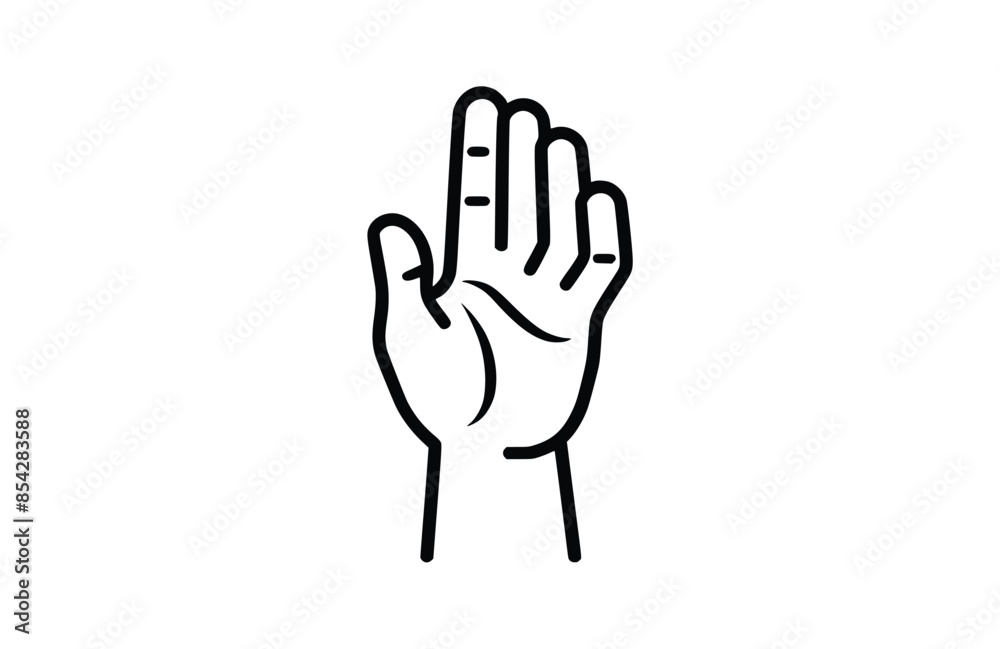 Asl interpreting black icon, isolated on white background. Vector illustration. Asl interpreting black icon, isolated on white background. Vector illustration.
