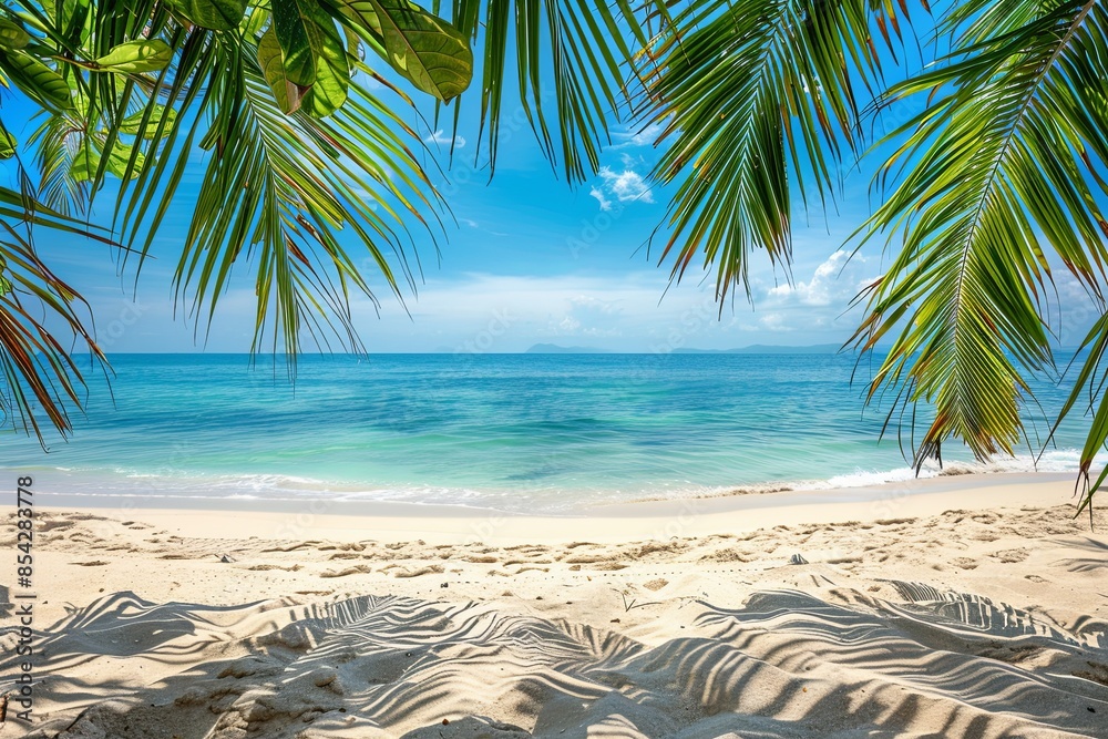 Obraz premium Beach Summer Background created with Generative AI