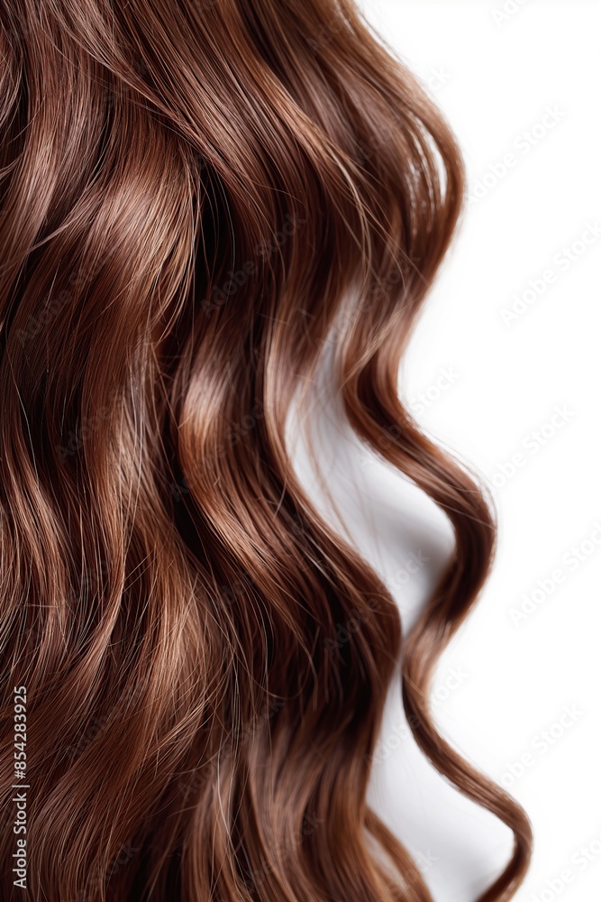 Fototapeta premium Dark hair isolated on white background