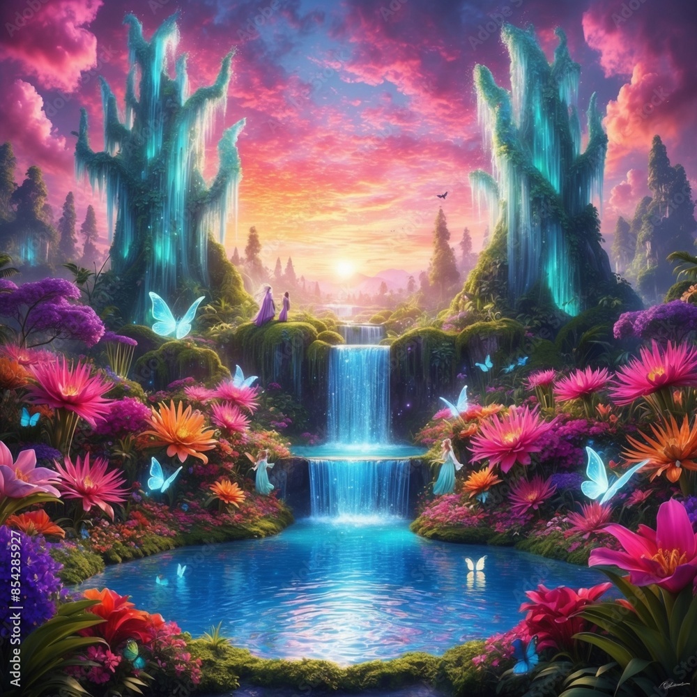 Fototapeta premium waterfall in the forest