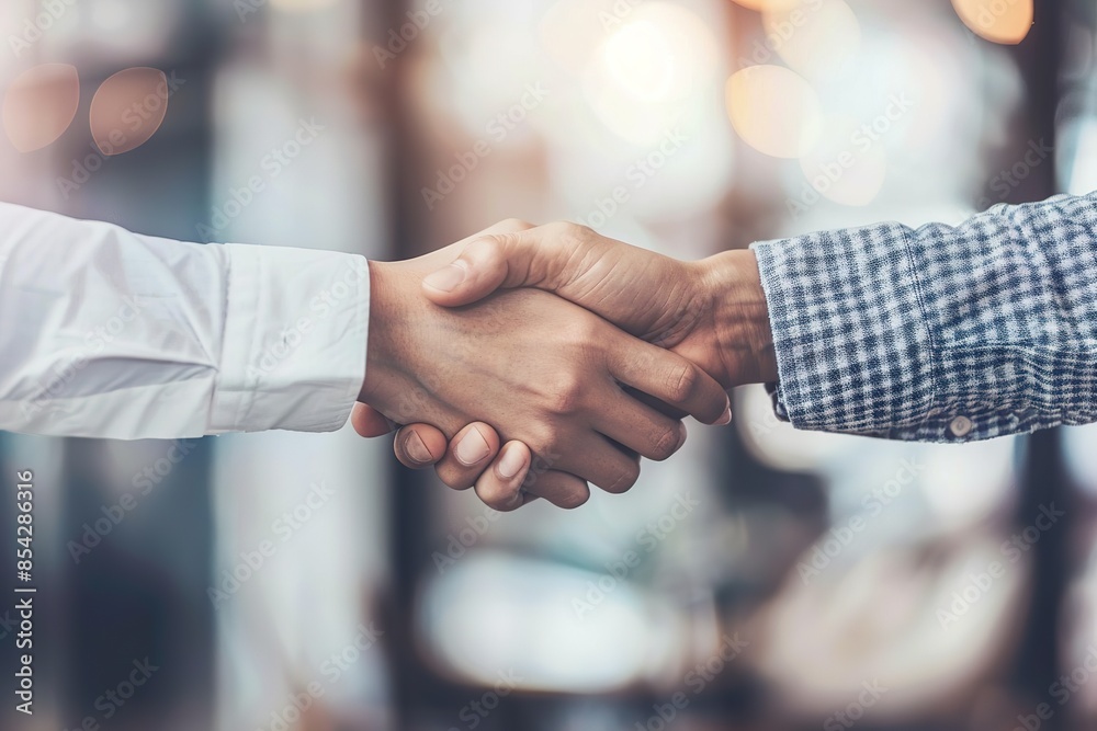 Business partners shaking hands in agreement sealing Business partners shaking hands in agreement sealing
