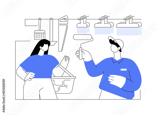 Home repair supplies isolated cartoon vector illustrations.