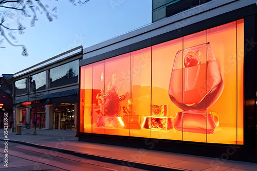 billboard in the street, electronic sign on the street, a mock-up