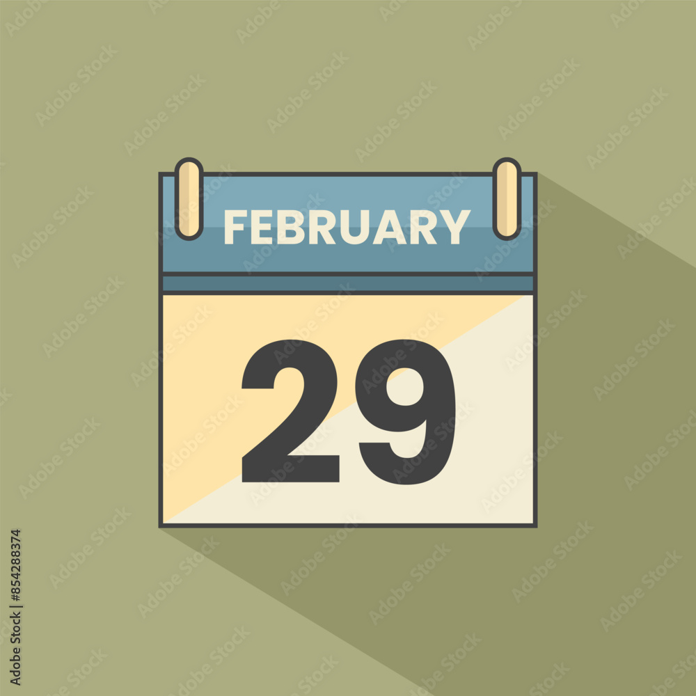 Calendar date month icon flat february vector Calendar date month icon flat february vector