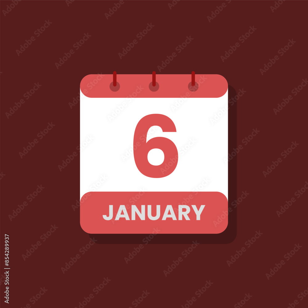 Calendar date month icon flat january vector Calendar date month icon flat january vector