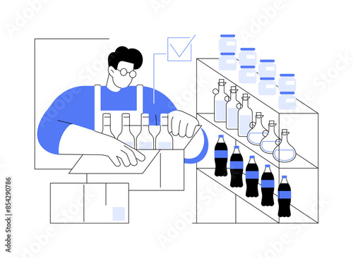 Merchandise handling isolated cartoon vector illustrations.