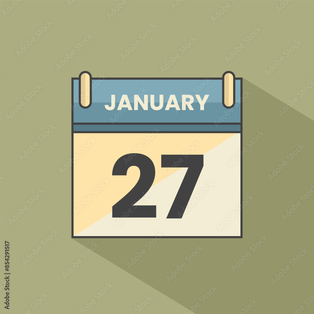 Calendar date month icon flat january vector Calendar date month icon flat january vector