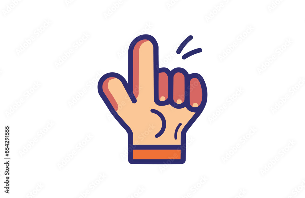 Colorful asl interpreting icon isolated on white background. Colorful asl interpreting icon isolated on white background.