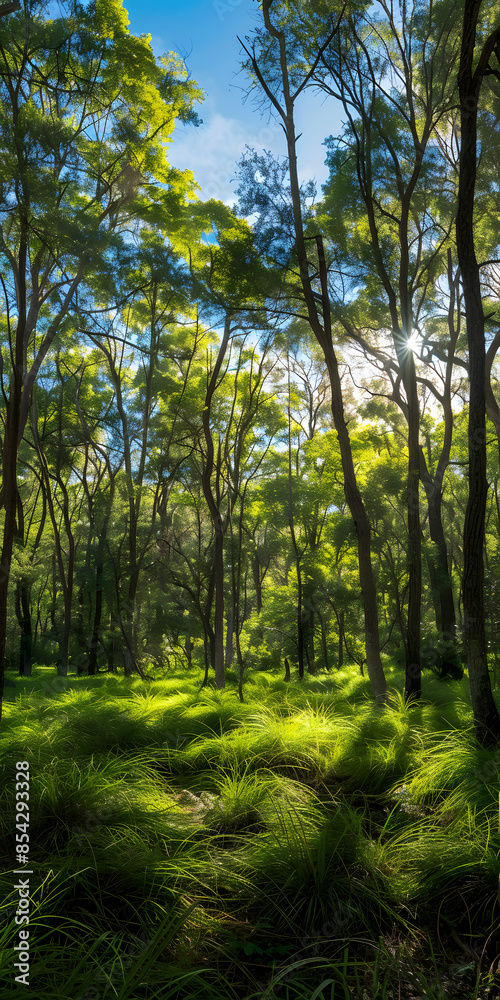 Obraz premium Tropical Forest under Azure Sky