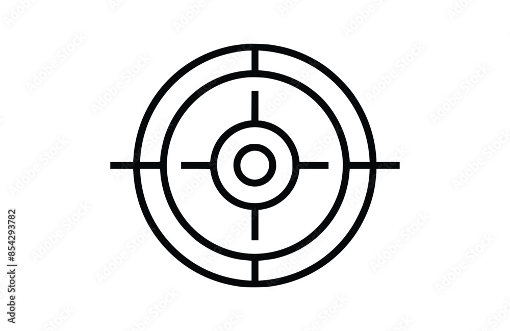 Black Crosshairs icon isolated on white background. Beautiful Crosshairs icon. Black Crosshairs icon isolated on white background. Beautiful Crosshairs icon.