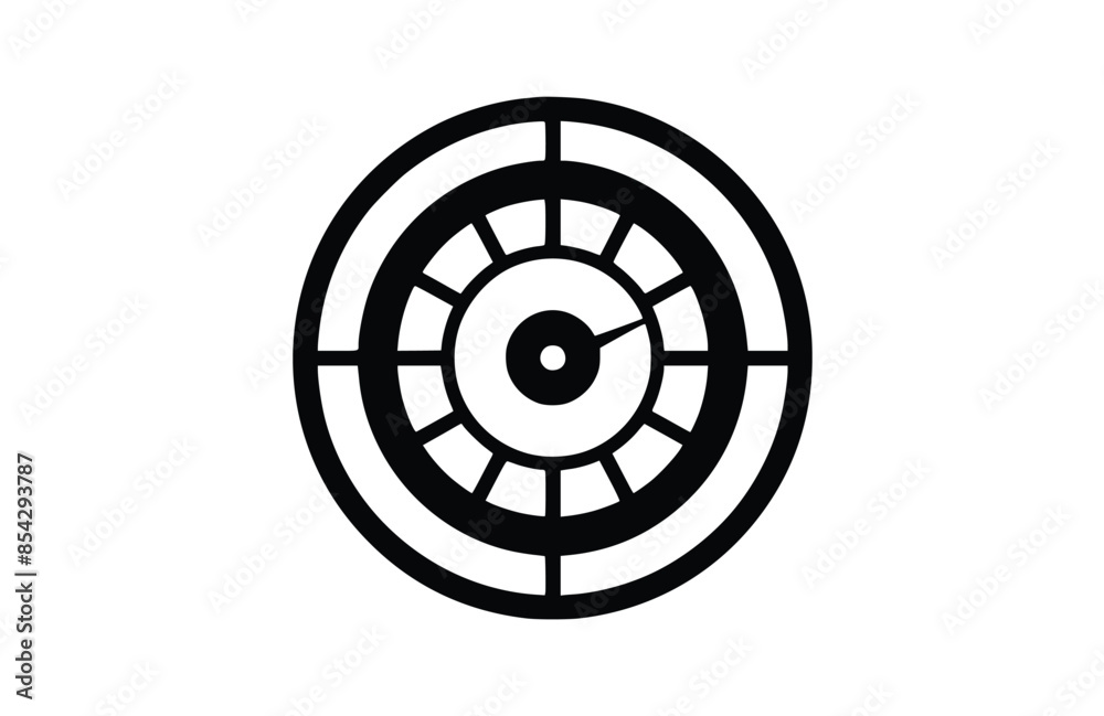 Crosshairs black icon, isolated on white background. Vector illustration. Crosshairs black icon, isolated on white background. Vector illustration.