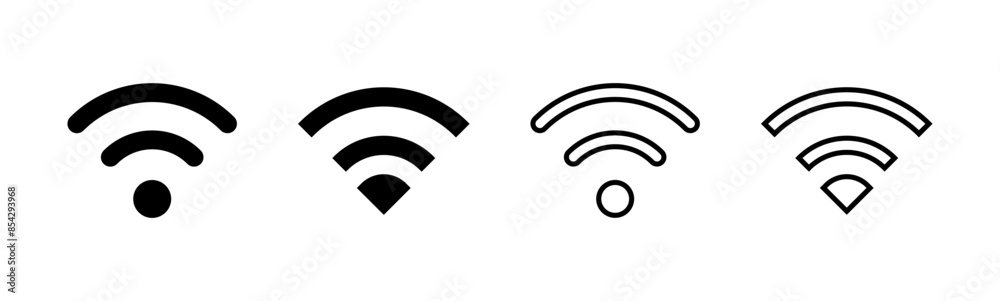 Wifi icon set. signal vector icon. Wireless  icon vector