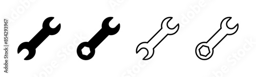 Wrench icon set. repair icon vector. tools icon vector