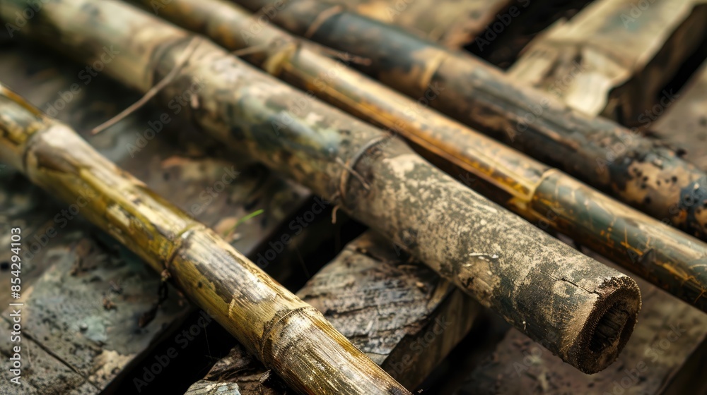 Brittle and worn out bamboo sticks Brittle and worn out bamboo sticks