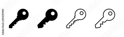 Key icon set. Key vector icon. Key symbol