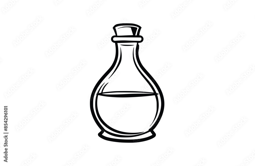 Black flask icon isolated on white background. Beautiful Flask icon. Black flask icon isolated on white background. Beautiful Flask icon.