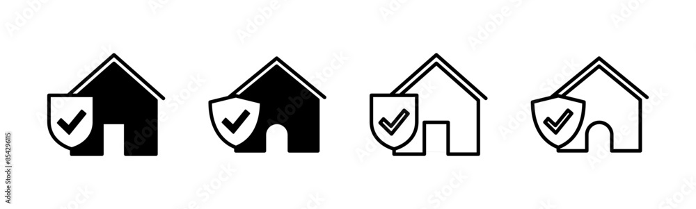 House insurance icon set. house protection icon. House insurance icon set. house protection icon.