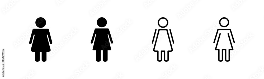 Female icon set. woman icon vector Female icon set. woman icon vector
