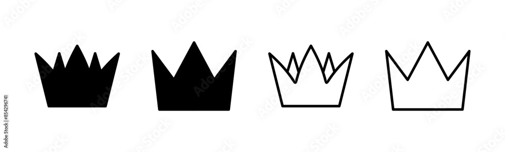 Crown icon set. crown vector icon Crown icon set. crown vector icon