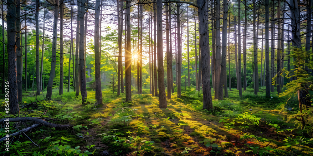 Obraz premium Tropical Floresta Banhada pelo Sol
