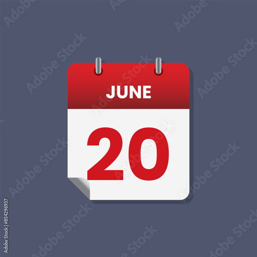 Calendar date month icon flat june vector