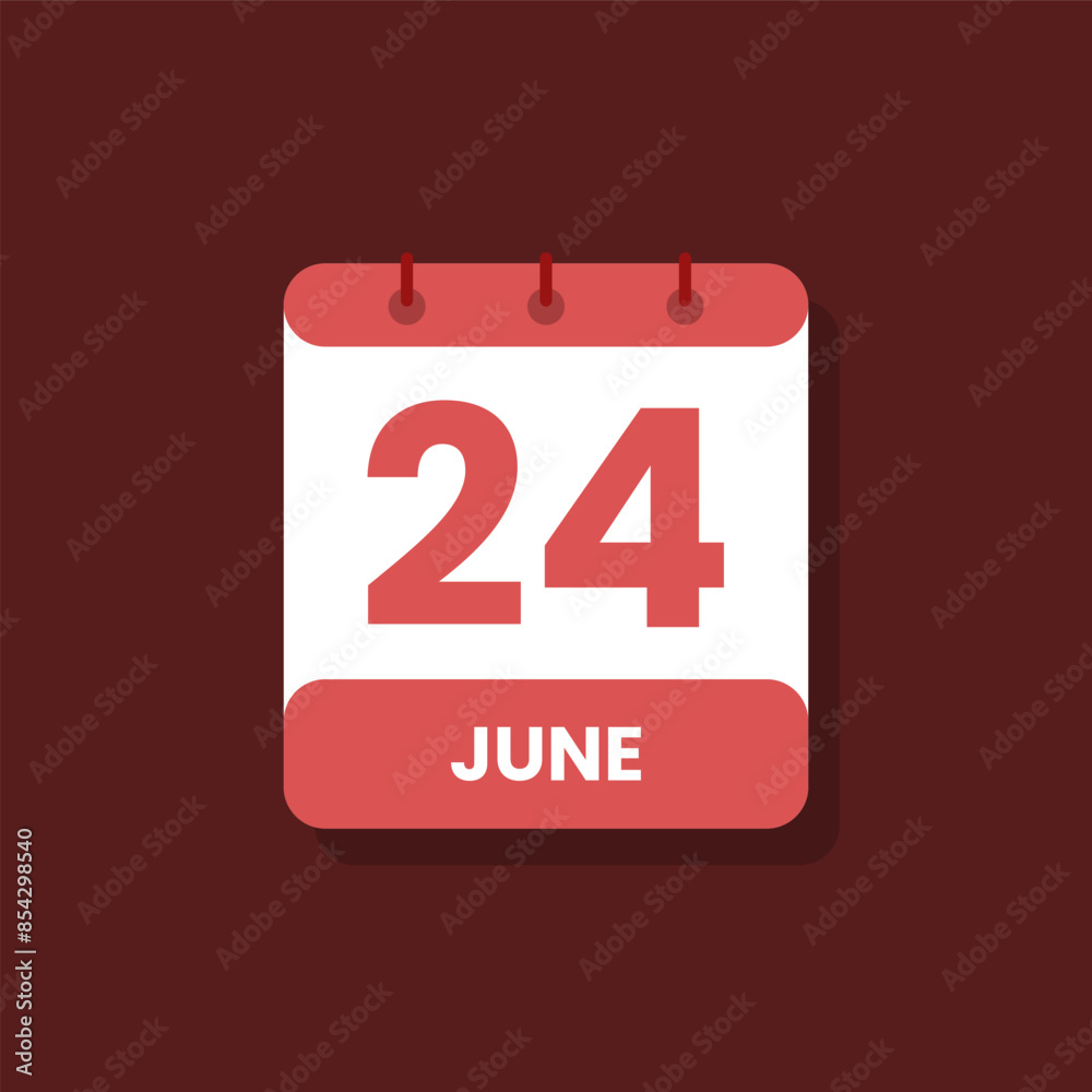 Calendar date month icon flat june vector Calendar date month icon flat june vector
