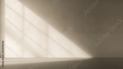 Sunlight shines into the empty room