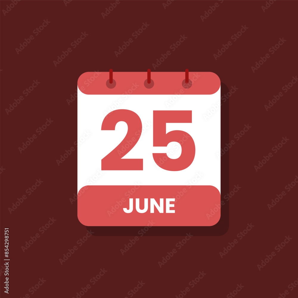 Calendar date month icon flat june vector Calendar date month icon flat june vector