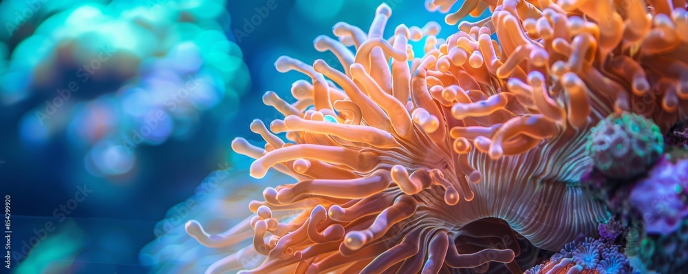 Fototapeta premium Colorful Coral Polyps