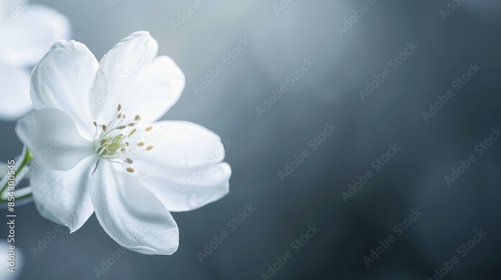 Emerge white flower blooming in darkness, delicate petals, soft glow nature contrast Emerge white flower blooming in darkness, delicate petals, soft glow nature contrast