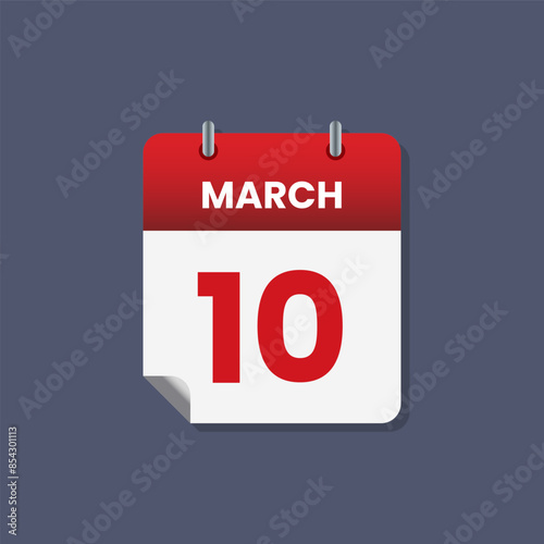 Calendar date month icon flat march vector