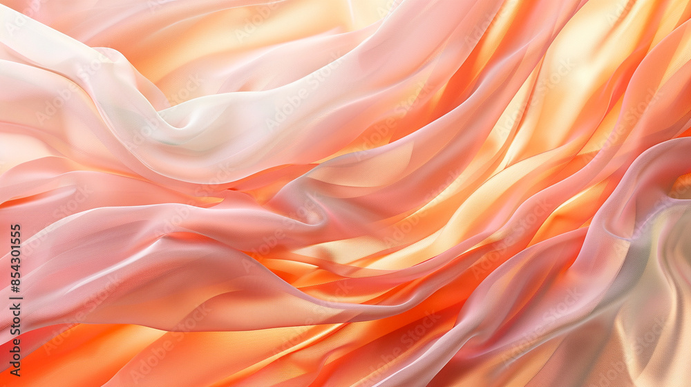 Obraz premium Gradient frosted glass, flowing wallpaper - Generative AI