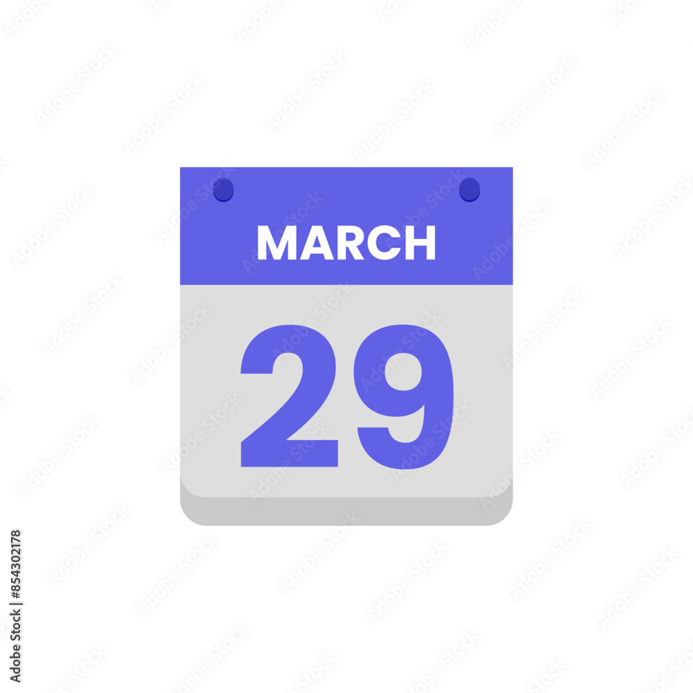 Calendar date month icon flat march vector Calendar date month icon flat march vector