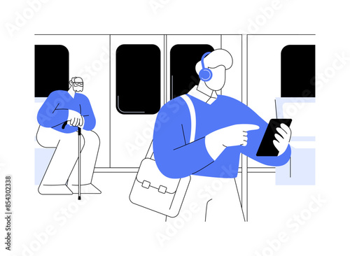 Enjoying the way isolated cartoon vector illustrations.
